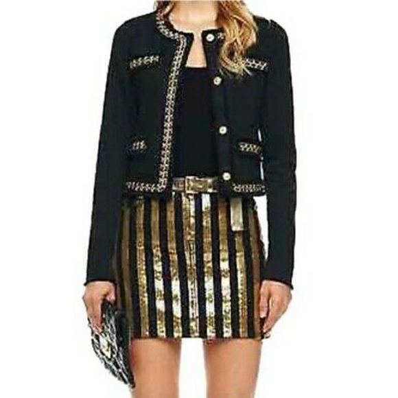 Michael Kors Dresses & Skirts - Michael kors gold sequin striped skirt